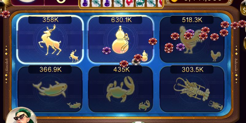 Các cửa cược trong bầu cua cá online