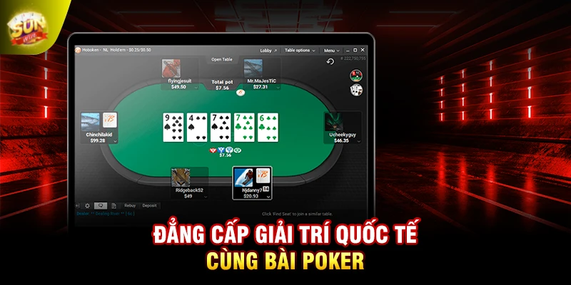 Đẳng cấp giải trí quốc tế cùng bài Poker