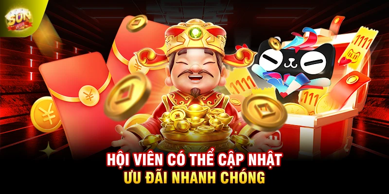 Hội viên có thể cập nhật ưu đãi nhanh chóng